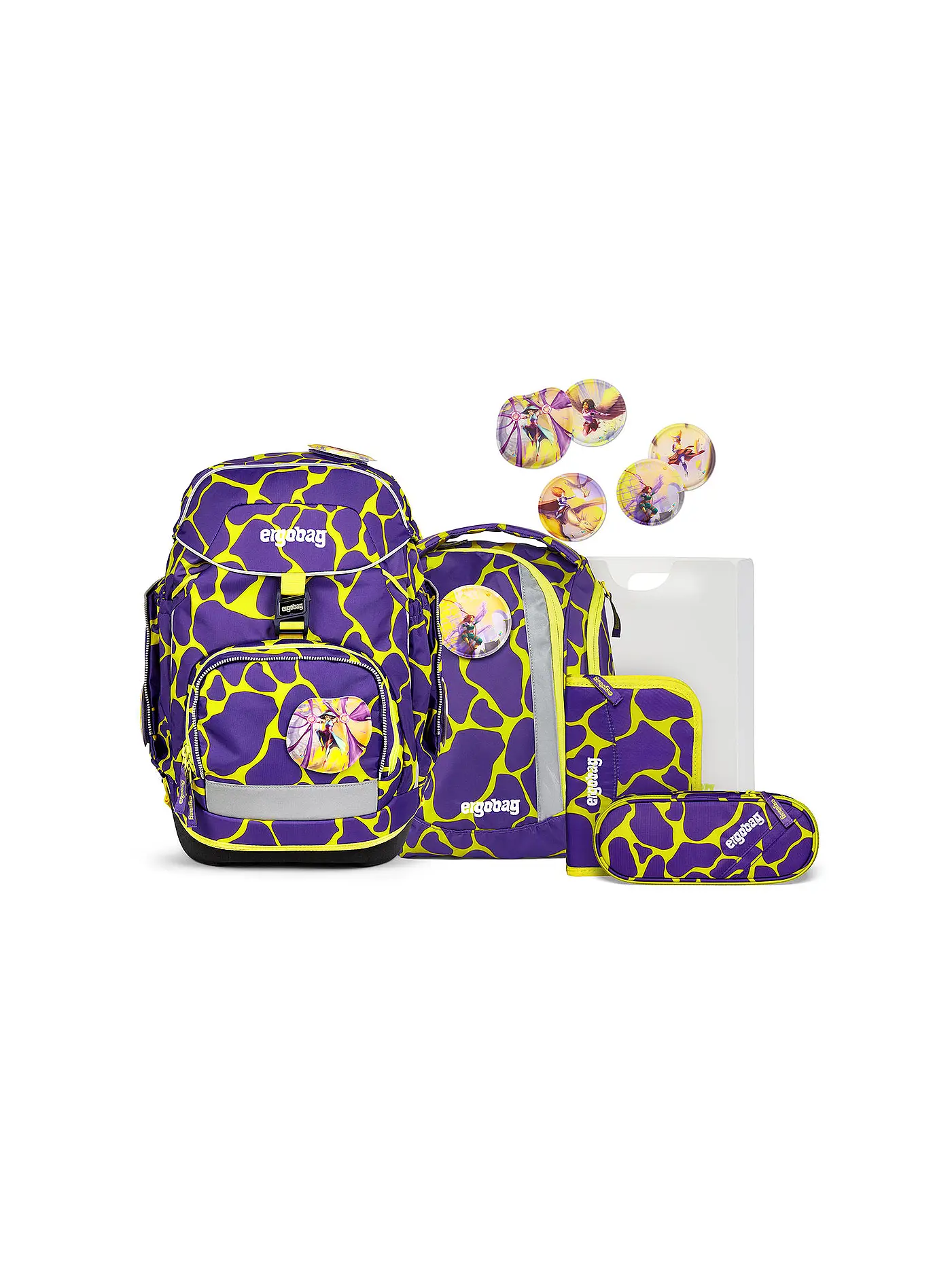 ERGOBAG | Schultaschen Set 6tlg PACK Lumi - SuBärkraft | 